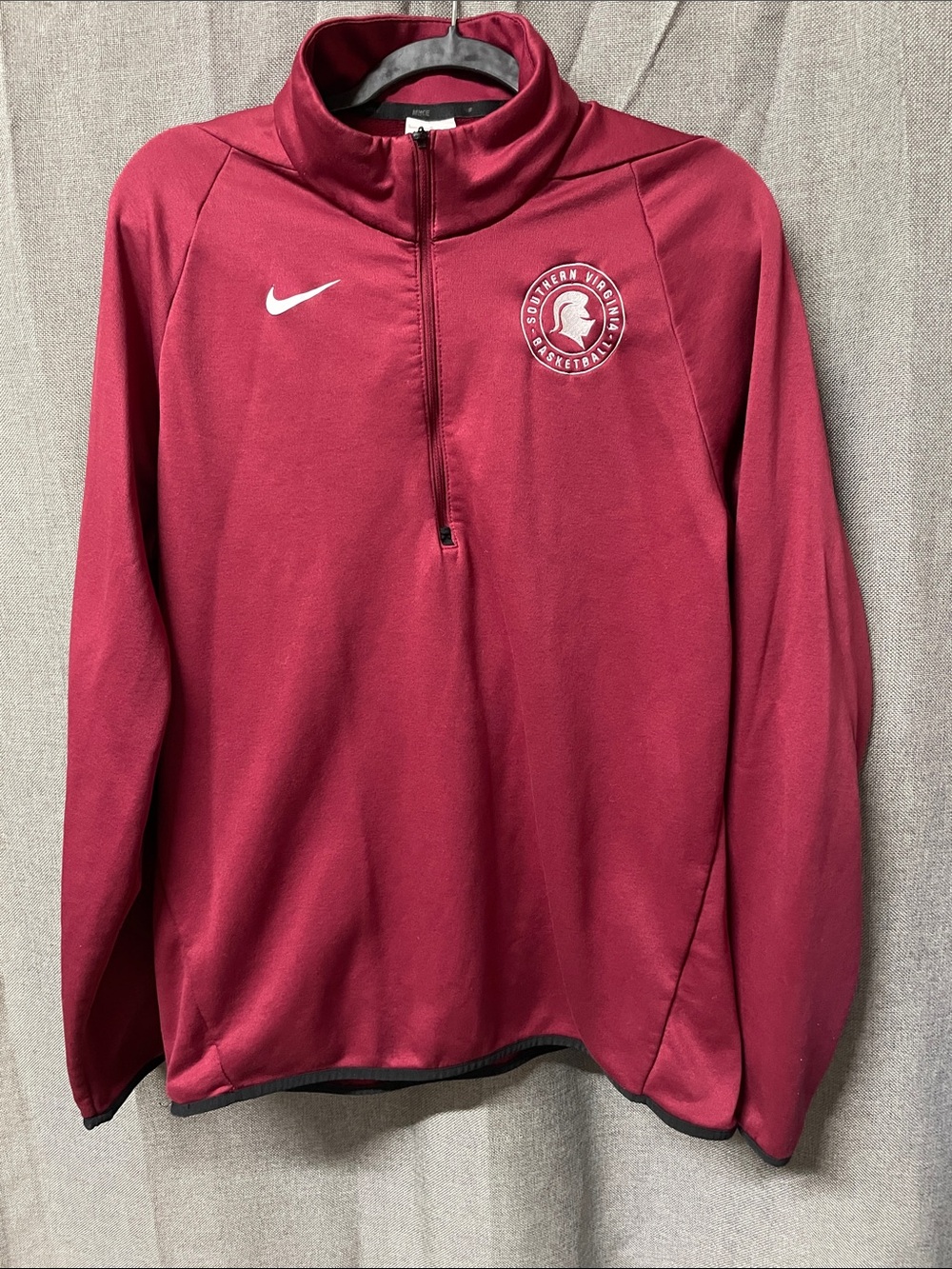 Nike Maroon Quarter-Zip Pullover with Logo